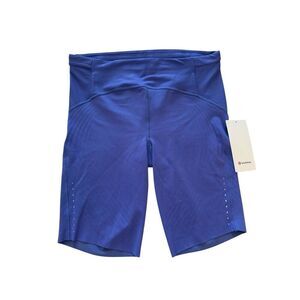 NWT Lululemon Womens Charged Indigo SenseKnit High-Rise 10" Running Shorts Sz 12